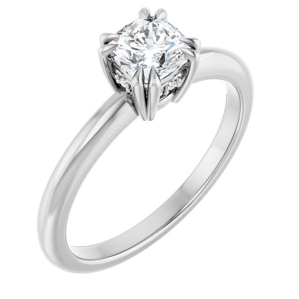 Double Claw-Prong Engagement Ring