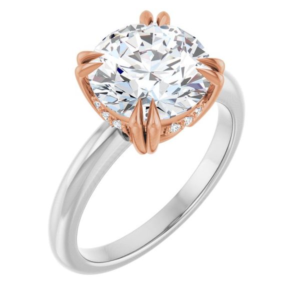 Double Claw-Prong Engagement Ring