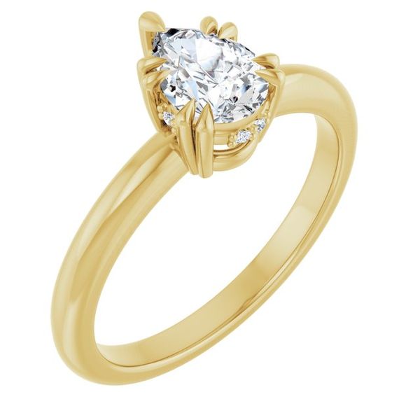 Double Claw-Prong Engagement Ring