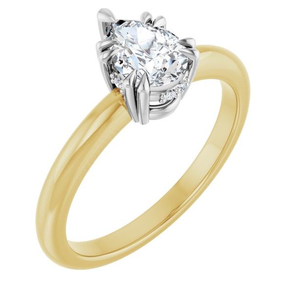 Double Claw-Prong Engagement Ring