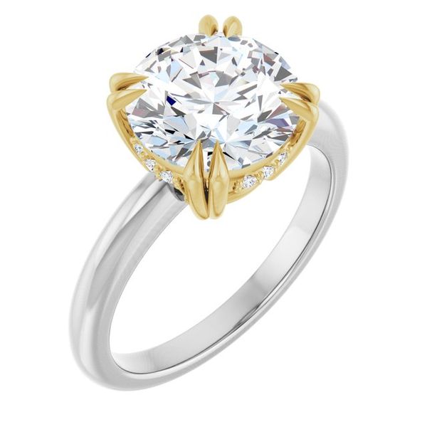 Double Claw-Prong Engagement Ring
