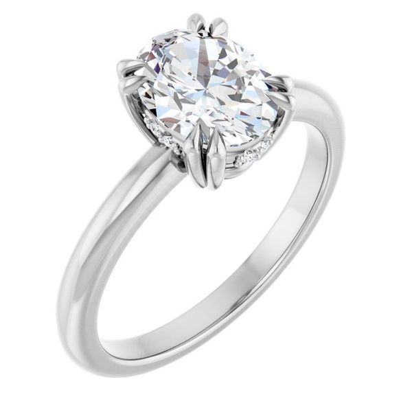 Double Claw-Prong Engagement Ring