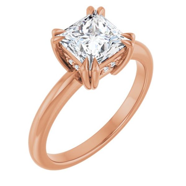 Double Claw-Prong Engagement Ring