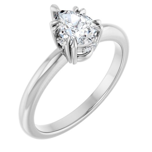 Double Claw-Prong Engagement Ring
