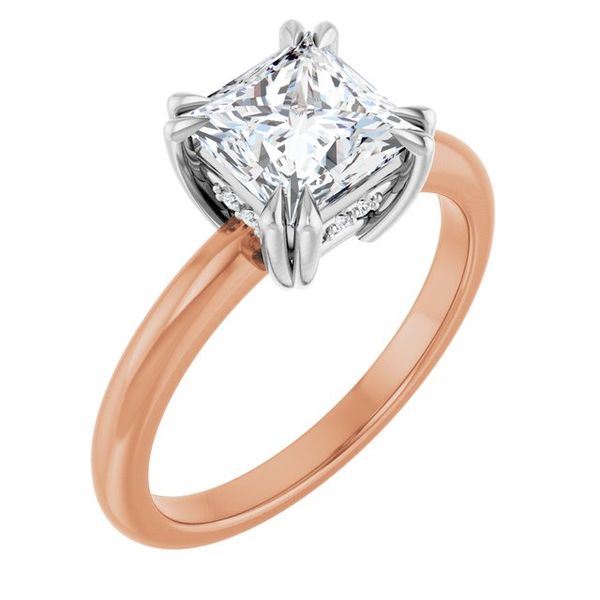 Double Claw-Prong Engagement Ring