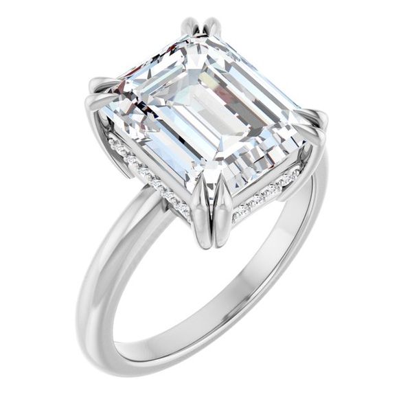 Double Claw-Prong Engagement Ring