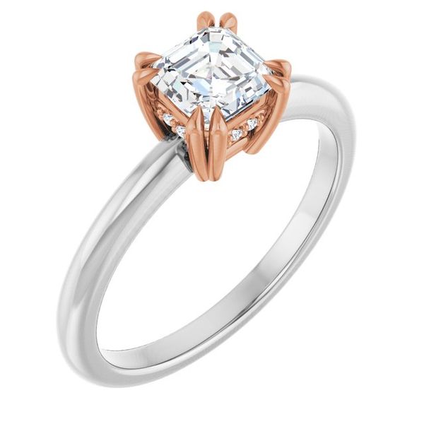Double Claw-Prong Engagement Ring