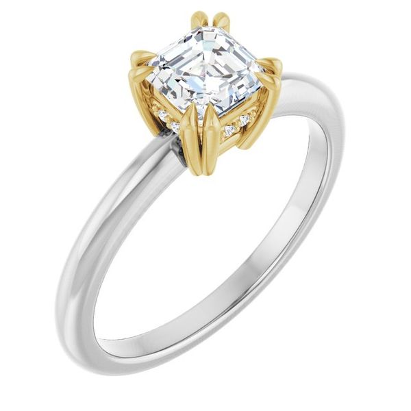 Double Claw-Prong Engagement Ring
