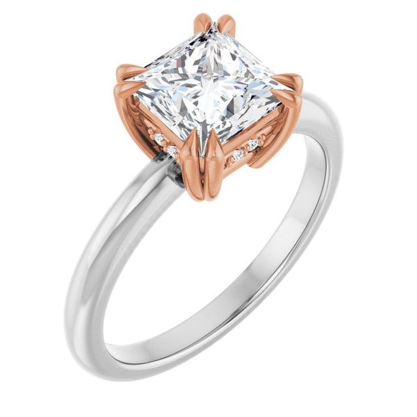 Double Claw-Prong Engagement Ring