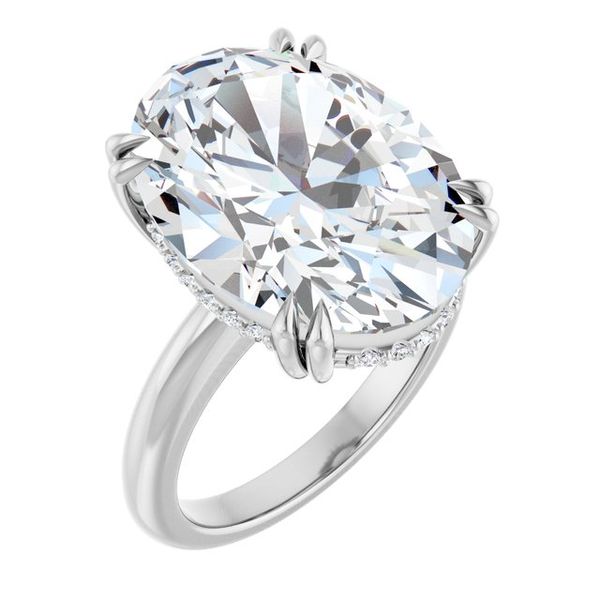 Double Claw-Prong Engagement Ring