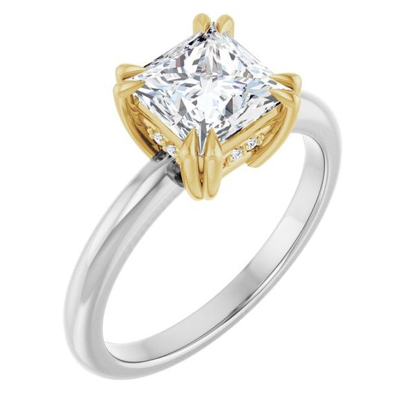 Double Claw-Prong Engagement Ring