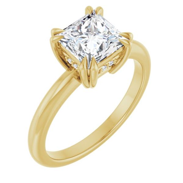 Double Claw-Prong Engagement Ring