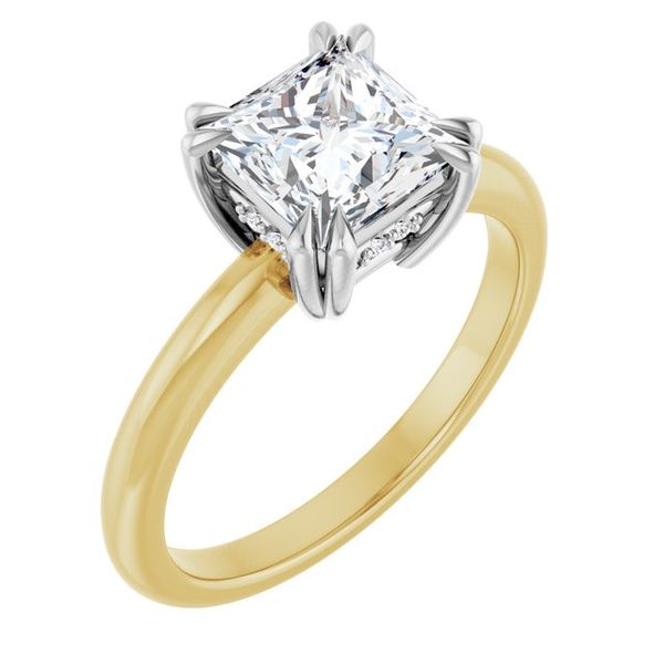 Double Claw-Prong Engagement Ring