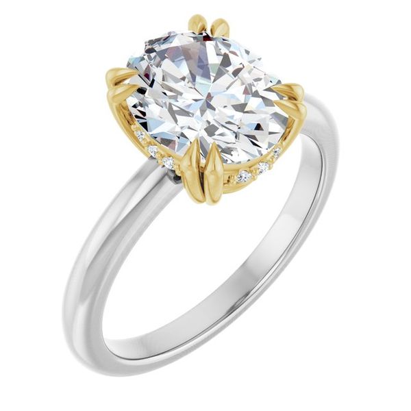 Double Claw-Prong Engagement Ring