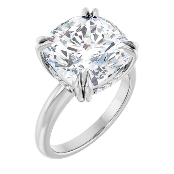 Double Claw-Prong Engagement Ring