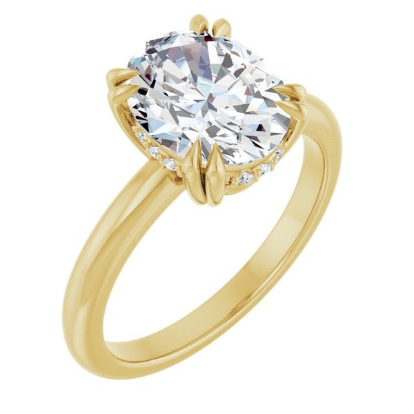 Double Claw-Prong Engagement Ring