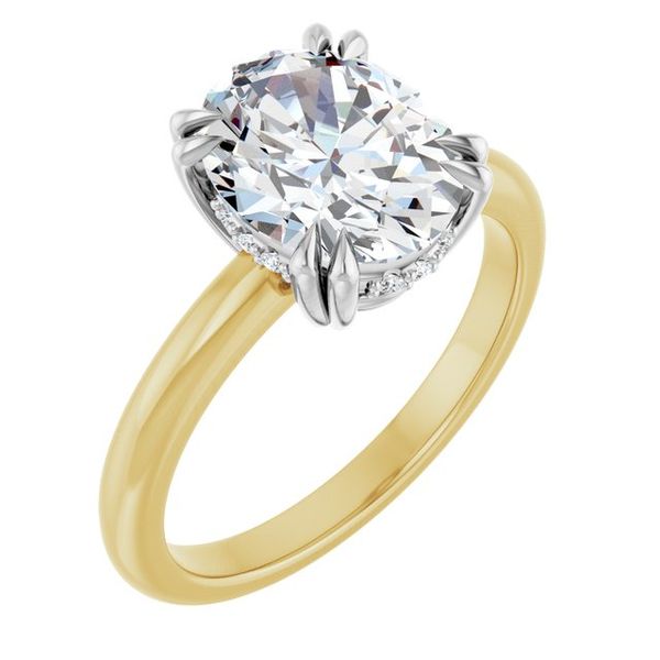 Double Claw-Prong Engagement Ring