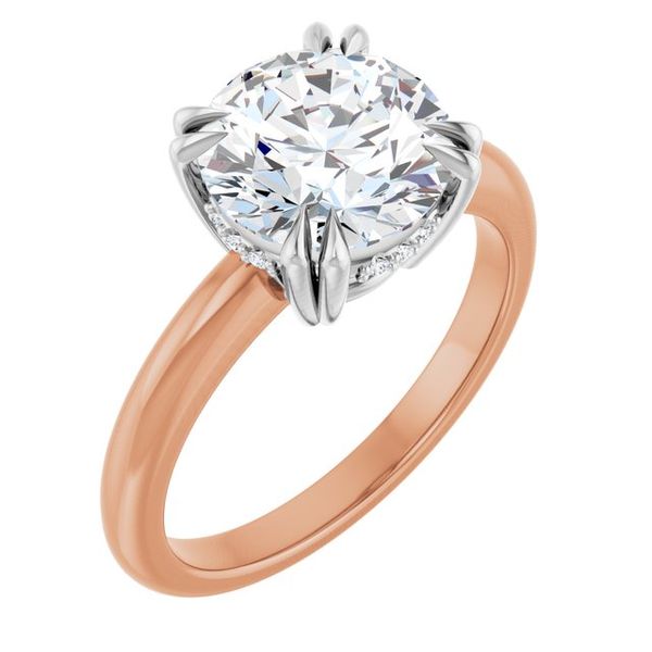 Double Claw-Prong Engagement Ring