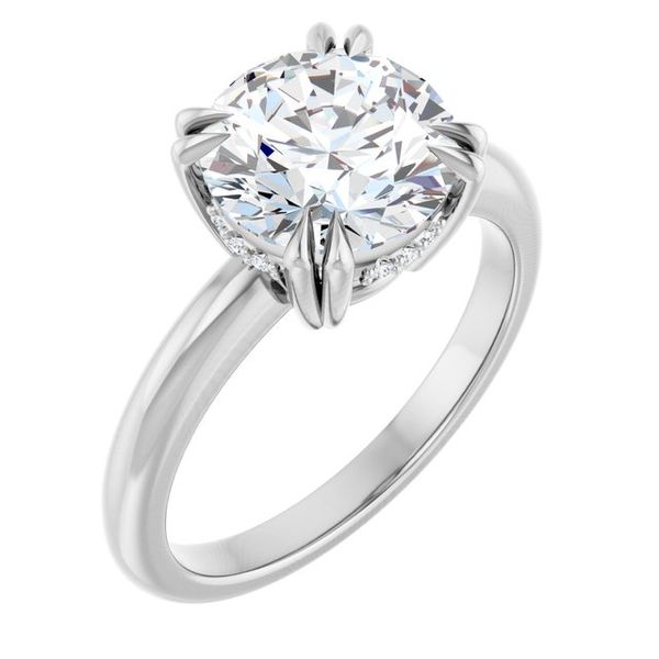 Double Claw-Prong Engagement Ring