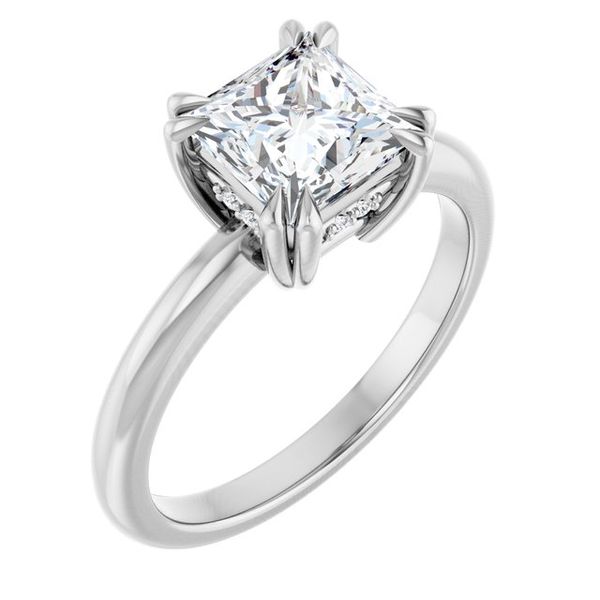 Double Claw-Prong Engagement Ring