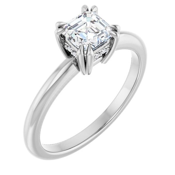 Double Claw-Prong Engagement Ring