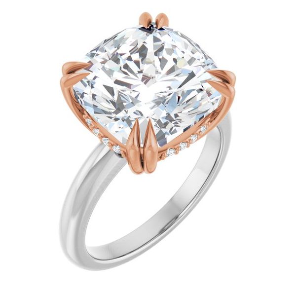 Double Claw-Prong Engagement Ring