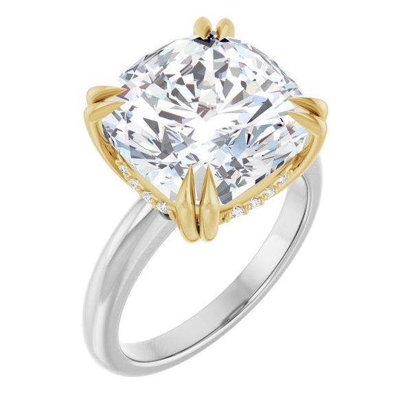 Double Claw-Prong Engagement Ring