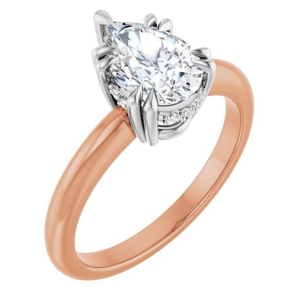 Double Claw-Prong Engagement Ring