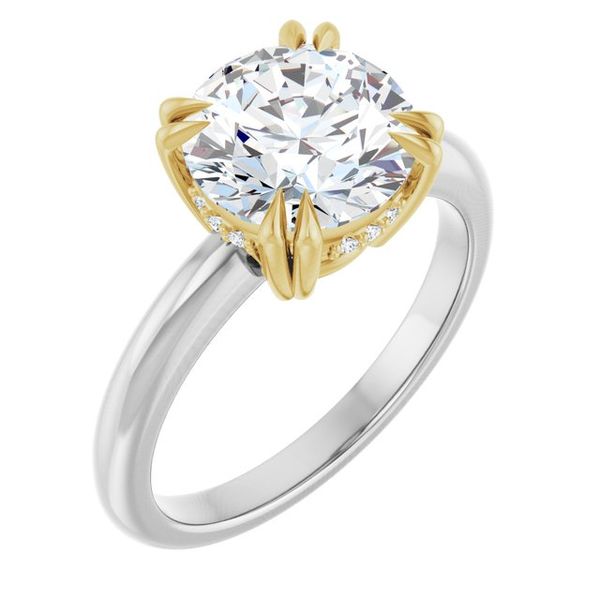 Double Claw-Prong Engagement Ring