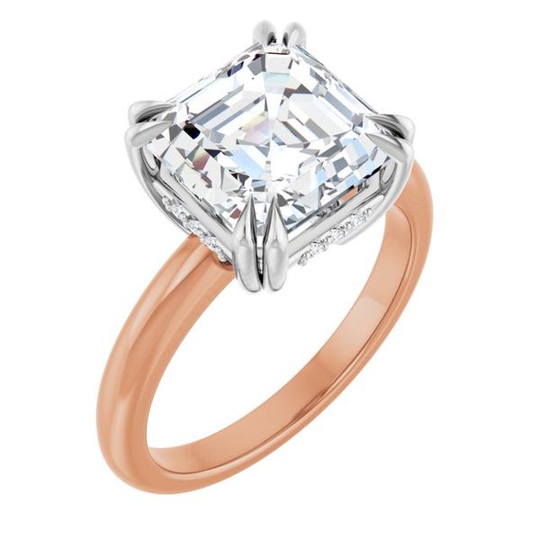 Double Claw-Prong Engagement Ring