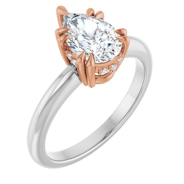Double Claw-Prong Engagement Ring