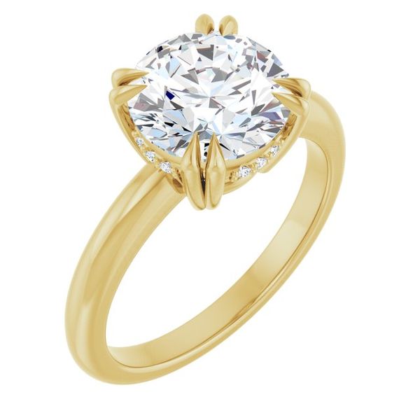 Double Claw-Prong Engagement Ring
