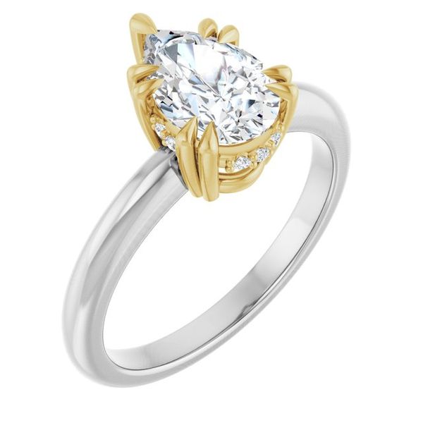 Double Claw-Prong Engagement Ring