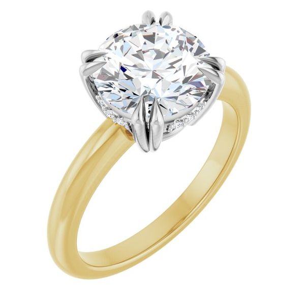 Double Claw-Prong Engagement Ring