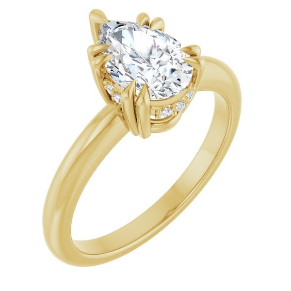 Double Claw-Prong Engagement Ring