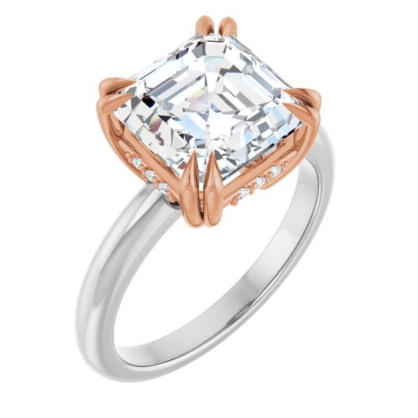 Double Claw-Prong Engagement Ring
