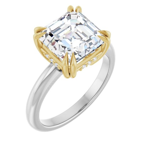 Double Claw-Prong Engagement Ring