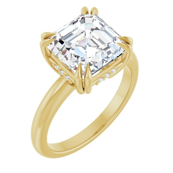 Double Claw-Prong Engagement Ring