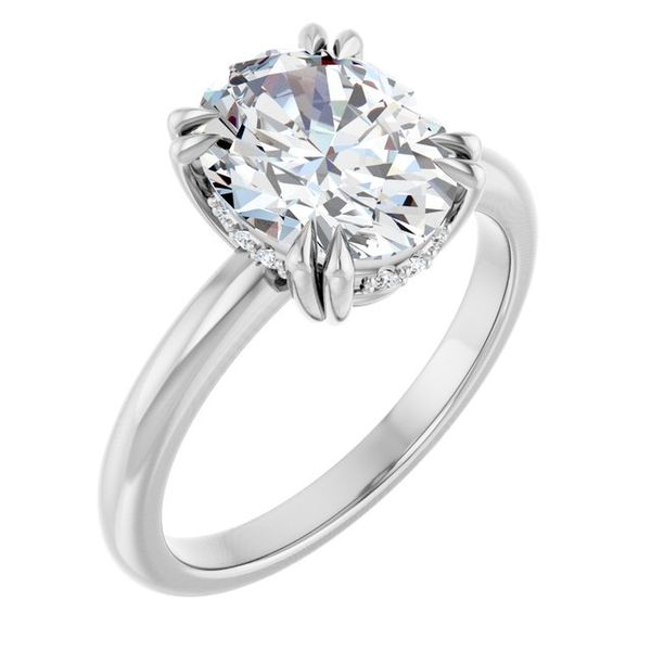 Double Claw-Prong Engagement Ring