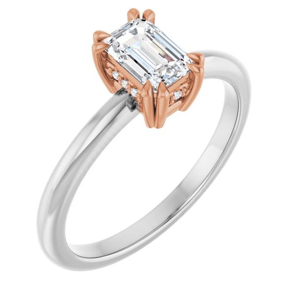 Double Claw-Prong Engagement Ring