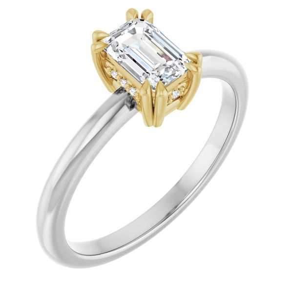 Double Claw-Prong Engagement Ring