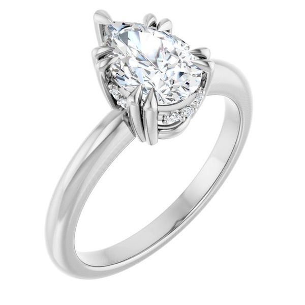 Double Claw-Prong Engagement Ring