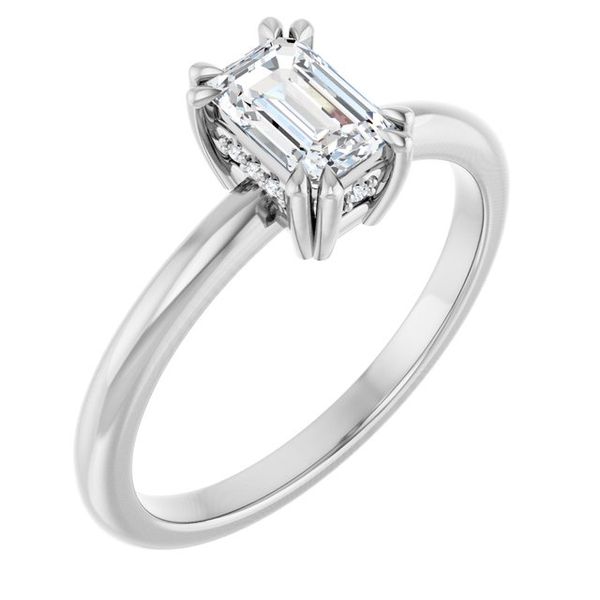Double Claw-Prong Engagement Ring
