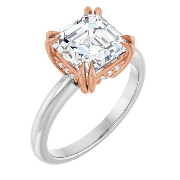 Double Claw-Prong Engagement Ring