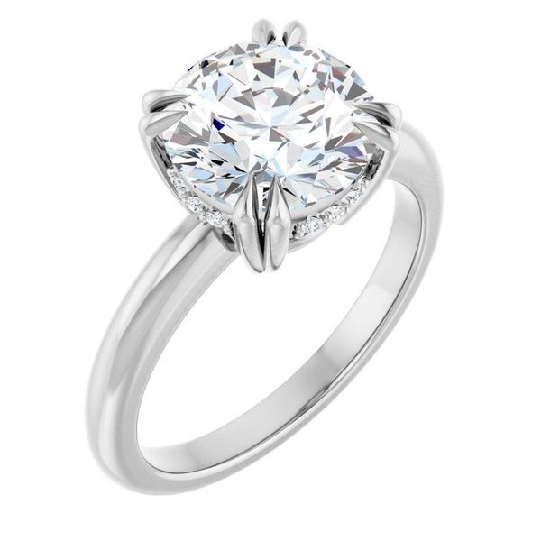 Double Claw-Prong Engagement Ring