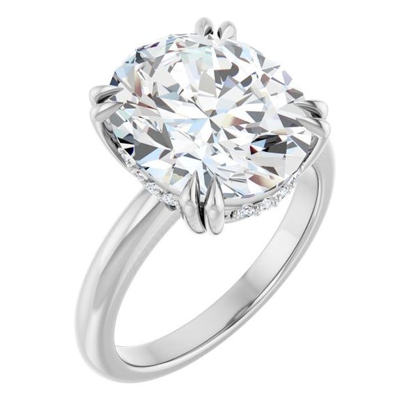 Double Claw-Prong Engagement Ring