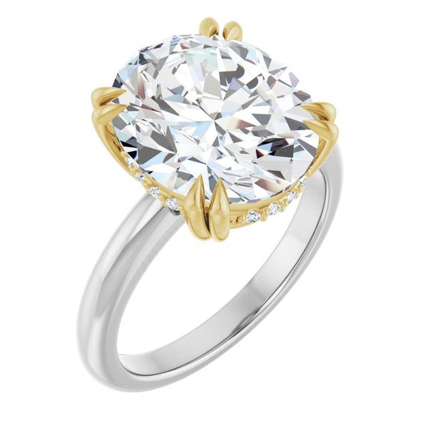 Double Claw-Prong Engagement Ring