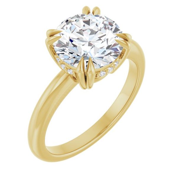 Double Claw-Prong Engagement Ring