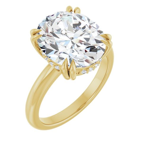 Double Claw-Prong Engagement Ring