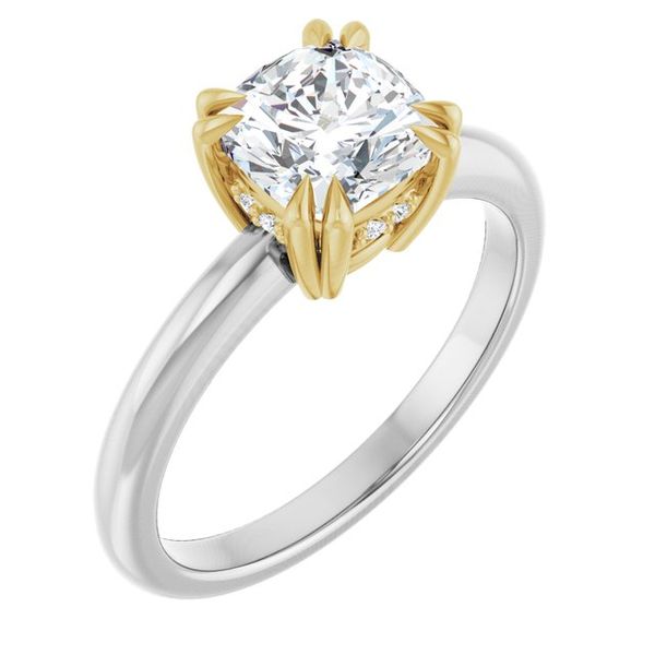 Double Claw-Prong Engagement Ring